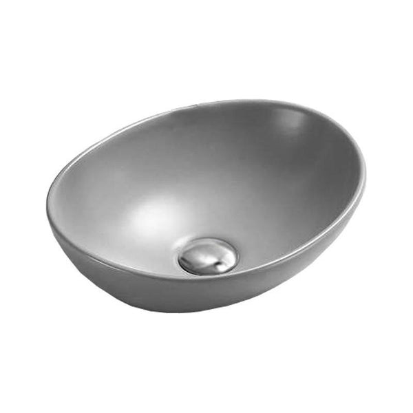 ELZA COUNTERTOP BASIN 400x340mm GREY MAT - OkBaths