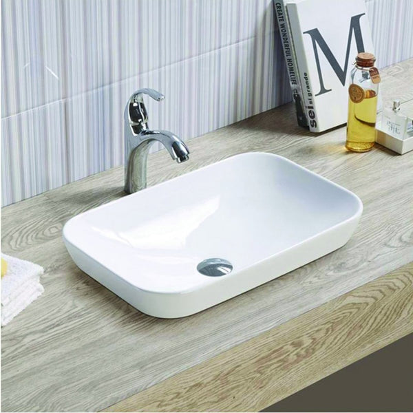 NINA COUNTERTOP BASIN 515x340mm WHITE