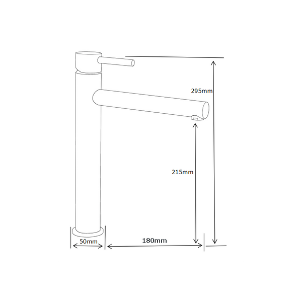 ELBA BASIN TAP WHITE TALL - OkBaths