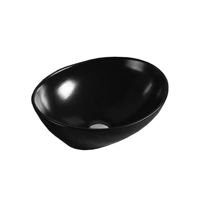 ELZA COUNTERTOP BASIN 400x340mm BLACK - OkBaths