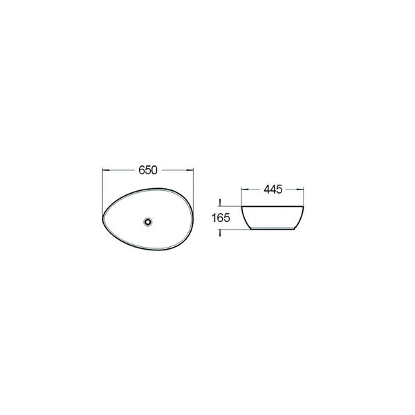 MEXEN LIVIA COUNTERTOP BASIN 650x445mm WHITE