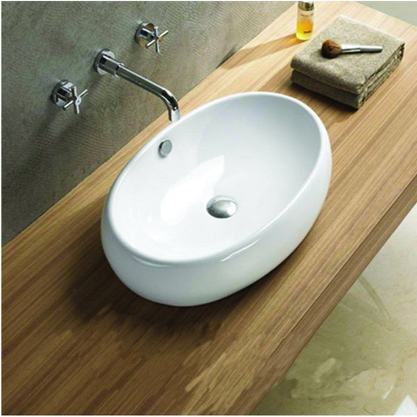 SILVIA COUNTERTOP BASIN 600x400mm WHITE