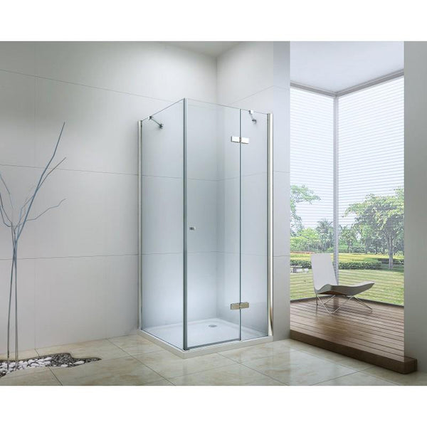 ROMA SHOWER ENCLOSURE WITH HINGED DOOR,TRANSPARENT,6mm GLASS THICKNESS - OkBaths