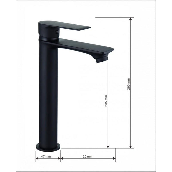 ROYO BASIN TAP BLACK TALL - OkBaths