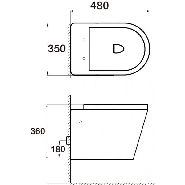 MEXEN RICO WALL HUNG TOILET + SLOWLY CLOSING BOARD