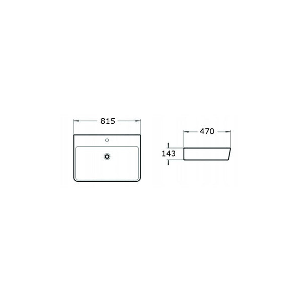 MEXEN LILI COUNTERTOP BASIN 810x470mm WHITE