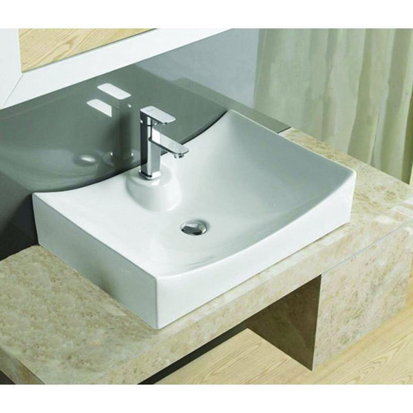 GAJA COUNTERTOP BASIN 615x360mm WHITE - OkBaths