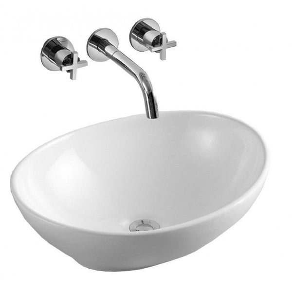 ELZA COUNTERTOP BASIN 400x340mm WHITE - OkBaths