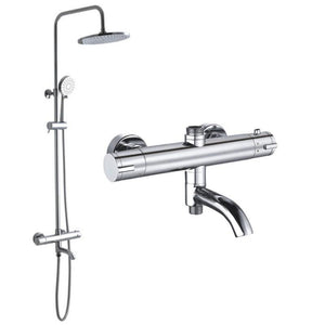 AXEL BATH-SHOWER SET WITH ROUND RAIN SHOWER-230mmn THERMOSTATIC - OkBaths