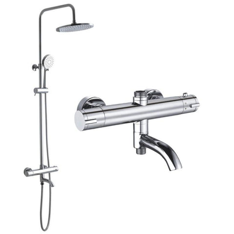 AXEL BATH-SHOWER SET WITH ROUND RAIN SHOWER-230mmn THERMOSTATIC - OkBaths