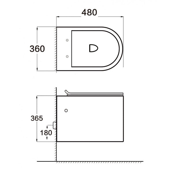 SOFIA WALL HUNG TOILET + SLOWLY CLOSING BOARD