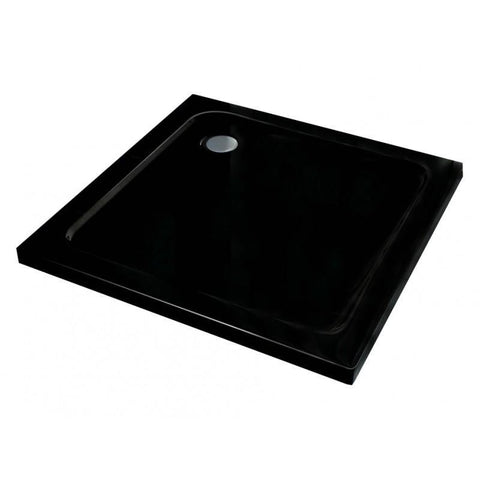 SHOWER TRAY SLIM SQUARE 800x800mm BLACK - OkBaths