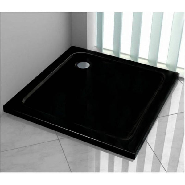 SHOWER TRAY SLIM SQUARE 800x800mm BLACK - OkBaths