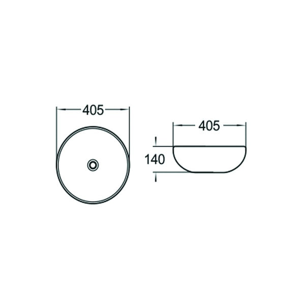 MEXEN LUCA COUNTERTOP BASIN 400x400mm WHITE