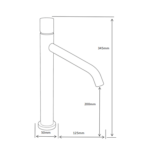 RUMBA ONE BASIN TAP GOLD TALL +5 MORE COLOURS - OkBaths