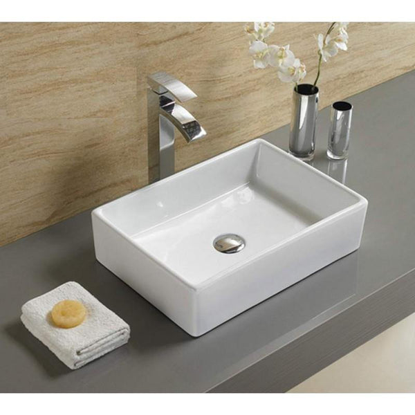 DINA COUNTERTOP BASIN 470x330mm WHITE - OkBaths