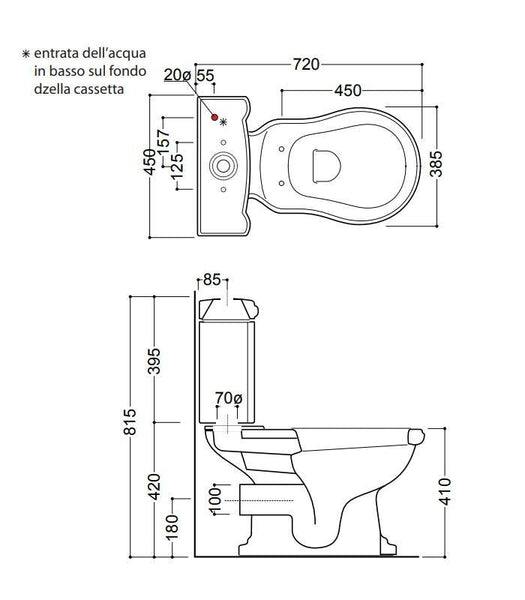 RETRO BACK TO WALL TOILET - OkBaths