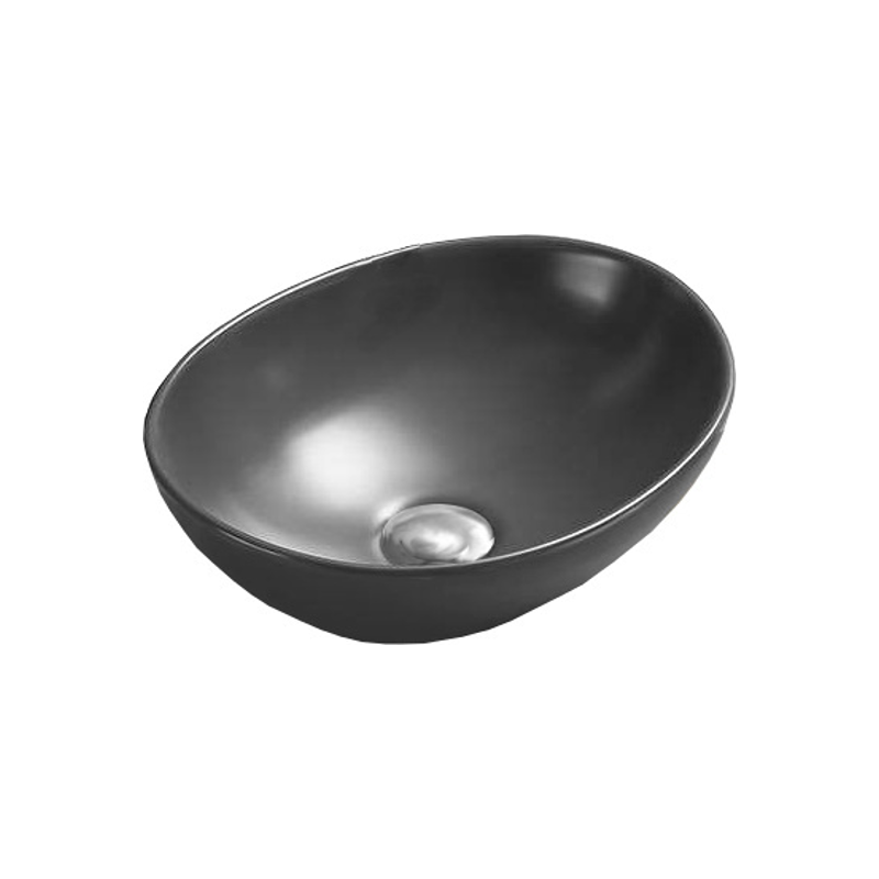 ELZA COUNTERTOP BASIN 400x340mm DARK GREY MAT - OkBaths