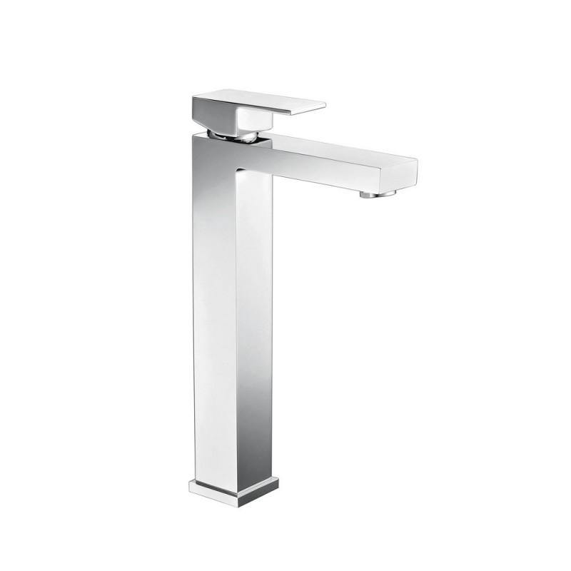 CUBE BASIN TAP CHROME TALL - OkBaths