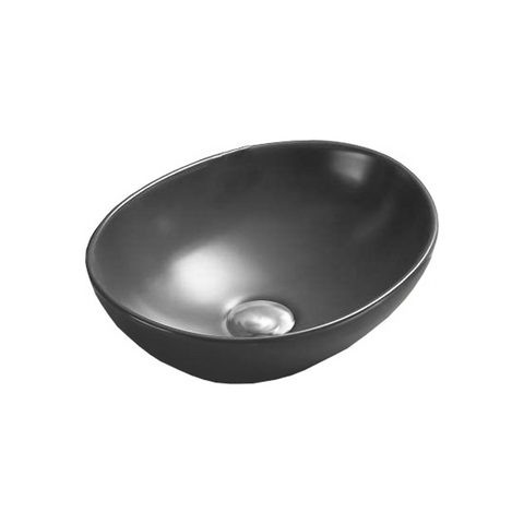 ELZA COUNTERTOP BASIN 400x340mm DARK GREY MAT - OkBaths