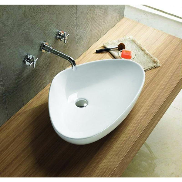 BELLA COUNTERTOP BASIN 590x395mm WHITE - OkBaths