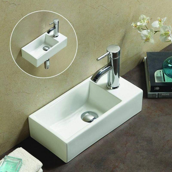 INEZ COUNTERTOP BASIN 400x200mm WHITE - OkBaths