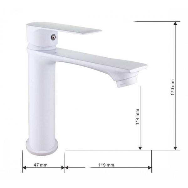 ROYO BASIN TAP WHITE - OkBaths