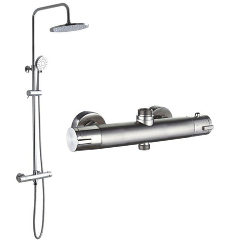 AXEL SHOWER SET WITH ROUND RAIN SHOWER-230mm THERMOSTATIC - OkBaths