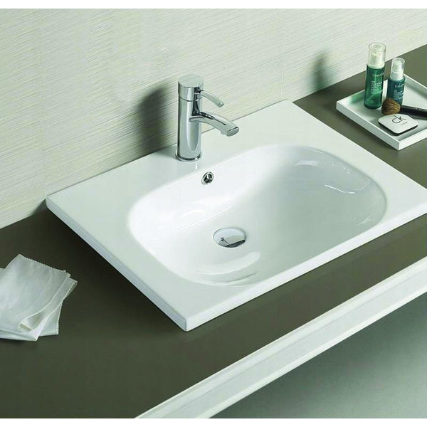 ERIKA RECESSED BASIN 600x460mm WHITE - OkBaths