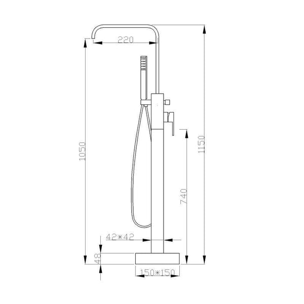 AVILA TAP FREESTANDING CHROME +1 MORE COLOUR - OkBaths