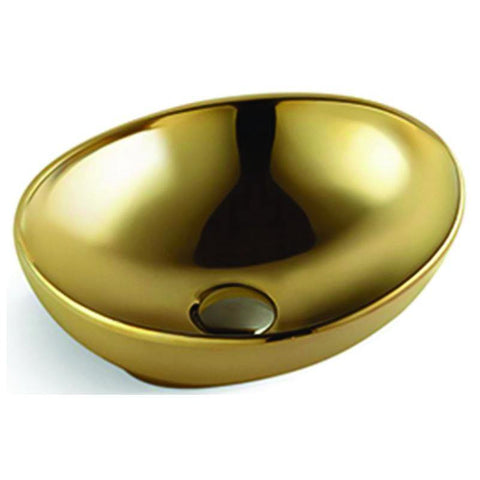 ELZA COUNTERTOP BASIN 400x340mm GOLD - OkBaths