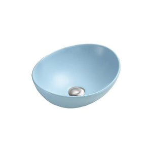 ELZA COUNTERTOP BASIN 400x340mm BLUE MAT - OkBaths