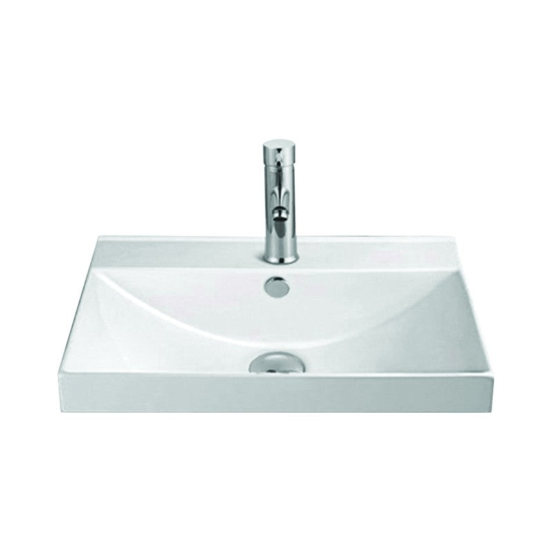 MILA RECESSED BASIN 600x460mm WHITE