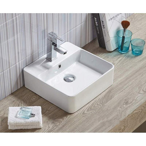 KIRA COUNTERTOP BASIN 380x380mm WHITE - OkBaths