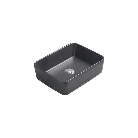 CATIA COUNTERTOP BASIN 480x370mm DARK GREY MAT - OkBaths