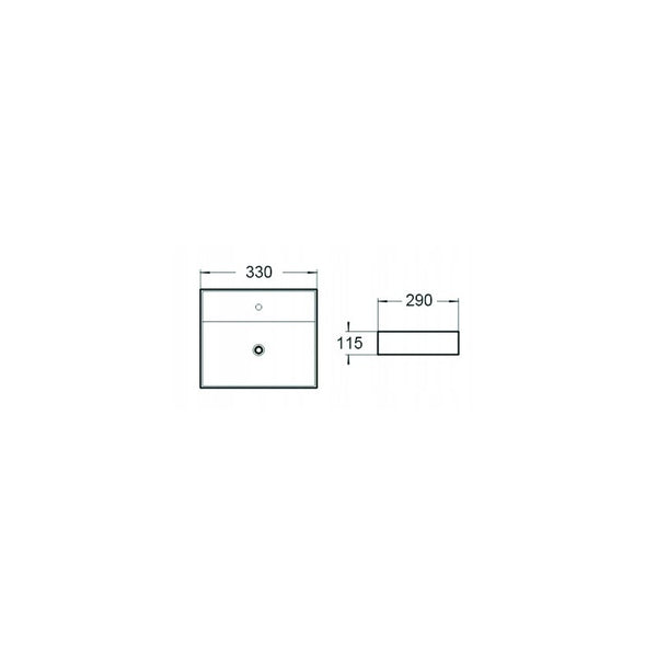 MEXEN MINI COUNTERTOP BASIN 330x290mm WHITE