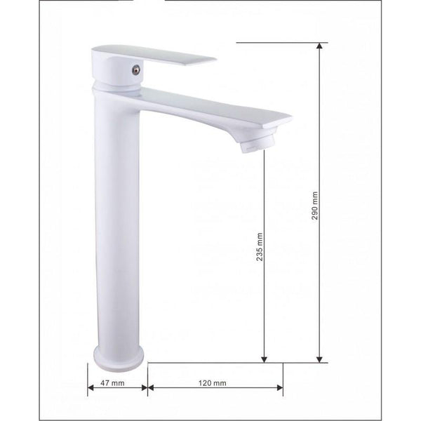 ROYO BASIN TAP WHITE TALL - OkBaths