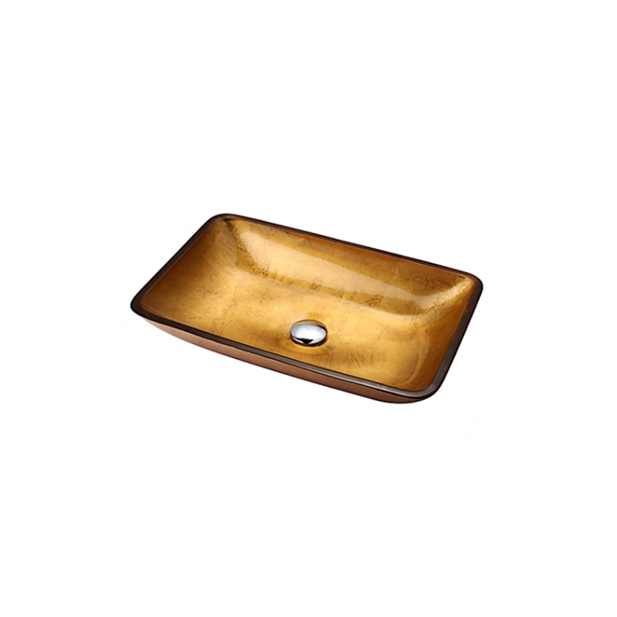 VELDMAN GOLD GLASS RECTANGULAR SINK + ACCESSORIES TO CHOOSE