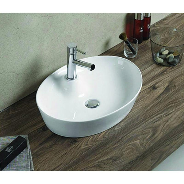 AIDA COUNTERTOP BASIN 550x400mm WHITE - OkBaths