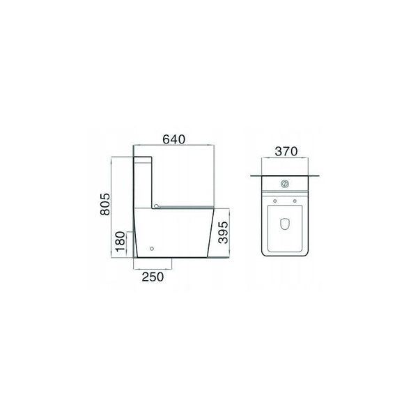 CUBE BACK TO WALL TOILET - OkBaths