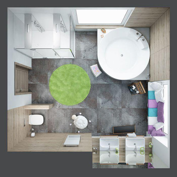 HOESCH AVIVA BATHTUB ROUND 1800x1800mm BUILT-IN - OkBaths