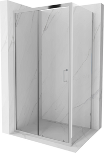 MEXEN APIA SHOWER ENCLOSURE WITH SLIDING DOORS-TRANSPARENT WITH CHROME PROFILE 5MM GLASS THICKNESS