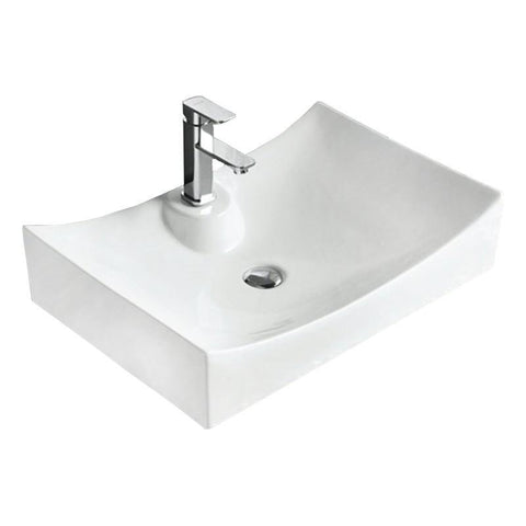 GAJA COUNTERTOP BASIN 615x360mm WHITE - OkBaths