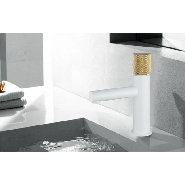 ELBA ONE BASIN TAP WHITE-GOLD STANDARD + 5 MORE COLOURS - OkBaths