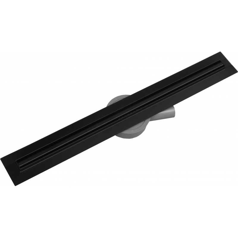 LINEAR FLOOR DRAIN SLIM WITH ROTATING SIPHON BLACK - OkBaths