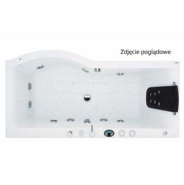 CREATION COLLECTION PLEIADES RECTANGULAR ACRYLIC BATHTUB WITH SCRREN FRAME AND SIPHON WHITE