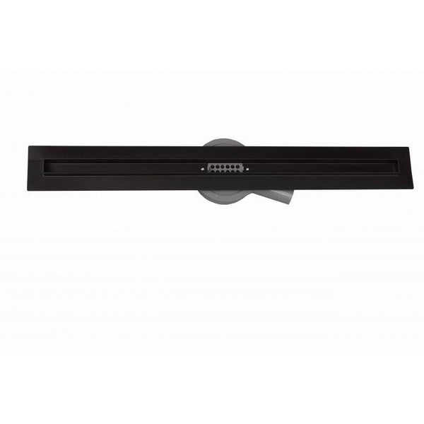 LINEAR FLOOR DRAIN SLIM WITH ROTATING SIPHON BLACK - OkBaths