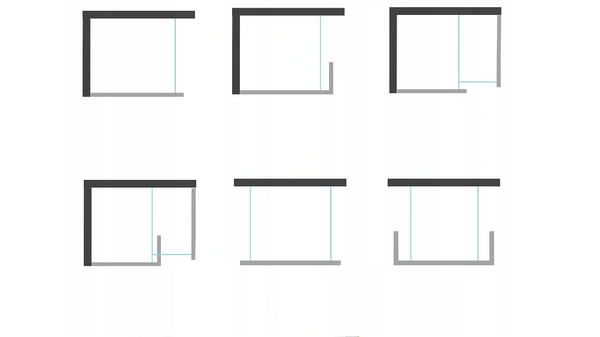 MEXEN KIOTO SHOWER SCREEN WALK IN 1100mm variety design