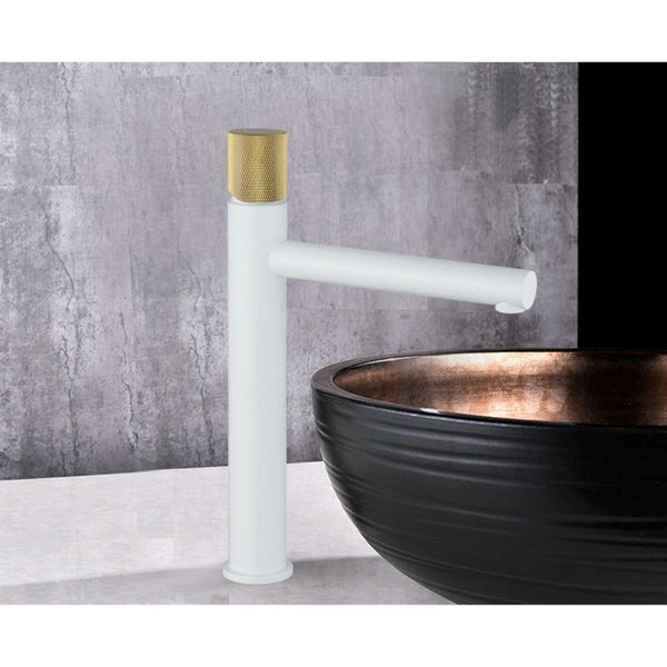 ELBA ONE BASIN TAP WHITE-GOLD TALL + 4 MORE COLOURS - OkBaths