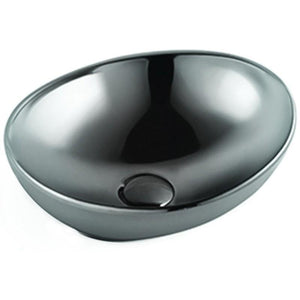 ELZA COUNTERTOP BASIN 400x340mm SILVER - OkBaths